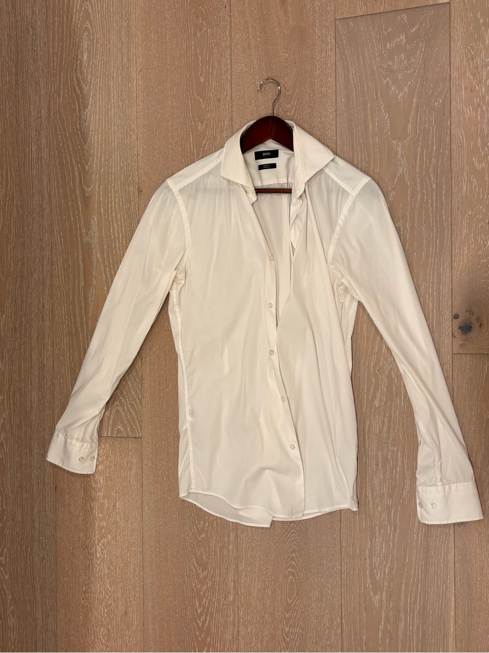 Hugo Boss Slim Fit Stretch Dress Sjirt (white, size 15/38)